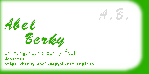 abel berky business card